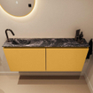 MONDIAZ TURE-DLUX Meuble toilette - 120cm - Ocher - EDEN - vasque Lava - position gauche - 1 trou de robinet SW1103911