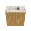 Mondiaz JOYA-DLUX Meuble de toilette 40cm - couleur Chêne - Lavabo FAYE position Gauche Sans trou de robinet couleur Nata. SW1423994