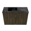 Mondiaz JOYA-DLUX 60cm meuble de toilette - couleur Shadow - Vasque FAYE position Gauche Sans trou de robinet couleur Lava SW1422806