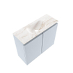 MONDIAZ TURE-DLUX Meuble toilette - 60cm - Clay - EDEN - vasque Frappe - position centrale - 1 trou de robinet SW1102707