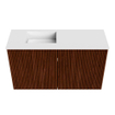 Mondiaz JOYA 70cm toiletmeubel - kleur Ruby - Wastafel FAYE positie Links 1 kraangat kleur Talc. SW1421711