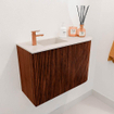 Mondiaz JOYA-DLUX 61.6cm toiletmeubel - ronding rechts kleur Ruby - Wastafel FAYE positie Links 1 kraangat kleur Meli. SW1425369
