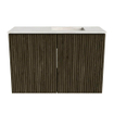 Mondiaz JOYA-DLUX 60cm toiletmeubel - kleur Shadow - Wastafel FAYE positie Rechts 1 kraangat kleur Ostra. SW1422981