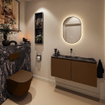 MONDIAZ TURE-DLUX Meuble toilette - 100cm - Rust - EDEN - vasque Lava - position centrale - sans trou de robinet SW1104004