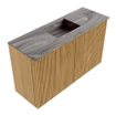 Mondiaz JOYA-DLUX 70cm toiletmeubel - kleur Oak - Wastafel FAYE positie Midden 1 kraangat kleur Sombra. SW1424257