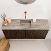 Mondiaz JOYA-DLUX 90cm toiletmeubel - kleur Walnut - Wastafel FAYE positie Midden Zonder kraangat kleur Oza. SW1424567