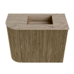 Mondiaz JOYA-DLUX Meuble de toilette - 51,6cm - arrondi gauche couleur Dusk - Vasque FAYE position Droite Sans trou de robinet couleur Arena SW1425764