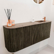 Mondiaz JOYA-DLUX 101.6cm toiletmeubel - ronding links kleur Shadow - Wastafel FAYE positie Rechts 1 kraangat kleur Arena. SW1424832