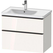 Duravit D-neo Meuble sous vasque 78.4x45.2x62.5cm 2 tiroirs Blanc haute brillance SW641113