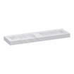BRAUER Coral lavabo - 160x46x10cm - 2 lavabos - 0 trous de robinet - composite - aspect marbre - Calacatta Gold SW1419161