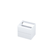 INK Wastafelonderkast - 60x45x52cm - 2 lades - greeploos - MDF lak - Mat wit SB1240400