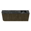 Mondiaz JOYA-DLUX 111.6cm toiletmeubel - ronding links kleur Shadow - Wastafel FAYE positie Rechts 1 kraangat kleur Lava. SW1422900
