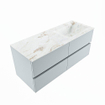MONDIAZ VICA-DLUX Ensemble meuble de salle de bains - 120cm - meuble bas clay - 4 tiroirs - lavabo encastré cloud à droite - sans trous de robinet - version haute 60cm - frape SW1089173