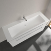 Villeroy & Boch Subway 2.0 lavabo-meuble - 130x47cm - 1 trou de robinet avec trop-plein blanc 1024046