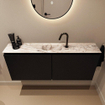 MONDIAZ TURE-DLUX Meuble toilette - 120cm - Urban - EDEN - vasque Glace - position centrale - 1 trou de robinet SW1103142