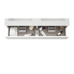 Adema Chaci PLUS Ensemble de meuble - 119x86x45.9cm - vasque à poser sur plan - robinets encastrables Inox - 6 tiroirs - miroir rectangulaire - blanc mat SW1027184