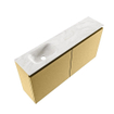 MONDIAZ TURE-DLUX Meuble WC 100 cm Oro. Lavabo EDEN Ostra position gauche. Avec 1 trou de robinet. SW1104971