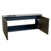 Mondiaz JOYA-DLUX 111.6cm meuble de salle de bains WC - arrondi droit couleur Shadow - Vasque FAYE position Gauche 1 trou de robinet couleur Sombra. SW1425246