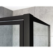 FugaFlow Efficiente Vetro Paroi latérale - 80x200cm - cadre lignes extérieur - anti-calcaire - noir mat SW1123586