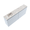 MONDIAZ TURE-DLUX meuble WC 120 cm Clay. Lavabo EDEN Glace position gauche. Sans trou de robinet. SW1103227