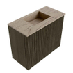 Mondiaz JOYA-DLUX Meuble de salle de bains 50cm - couleur Shadow - Vasque FAYE position Milieu Sans trou de robinet couleur Arena SW1424783