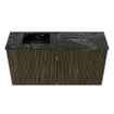 Mondiaz JOYA-DLUX 80cm toiletmeubel - kleur Shadow - Wastafel FAYE positie Links 1 kraangat kleur Lava. SW1422825