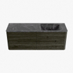 Mondiaz CIRO-DLUX Badkamermeubelset - 140x45x50cm - Solid surface wastafel Lava - 1 wasbak Rechts - 1 kraangat - 4 lades - Shadow SW1532277