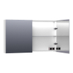 BRAUER Dual Spiegelkast - 120x70x15cm - 2 links- rechtsdraaiende spiegeldeur - MDF - mat wit SW242136