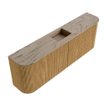 Mondiaz JOYA-DLUX 123.2cm toiletmeubel - ronding links en rechts kleur Oak - Wastafel FAYE positie Midden 1 kraangat kleur Arena. SW1423913