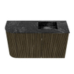 Mondiaz JOYA-DLUX Meuble de salle de bains 71,6cm - arrondi gauche couleur Shadow - Vasque FAYE position droite Sans trou de robinet couleur Lava SW1422863