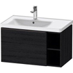 Duravit D-neo Meuble sous vasque 78.4x45.2x44cm 1 tiroir Chêne noir mat SW641116