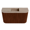 Mondiaz JOYA-DLUX Meuble de toilette 73,2cm - arrondi gauche et droite couleur Ruby - Vasque FAYE position Milieu Sans trou de robinet couleur Saba SW1425632