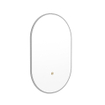 Mondiaz GLOW Miroir de salle de bains - Ovale - 45x90cm - Éclairage LED indirect - Capteur de mouvement - Plata (Gris) SW1105155