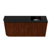 Mondiaz JOYA Meuble de salle de bains - 91,6cm - arrondi gauche couleur Ruby - Vasque FAYE position Droite 1 trou de robinet couleur Urban SW1421841