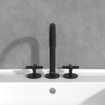 Villeroy & Boch Loop & Friends Robinet de lavabo à trois trous - noir mat SW974349