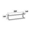 Saniclass Portant serviette 60x15x15cm combi horizontal/vertical Laiton brossé (or) SW721237