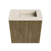 Mondiaz JOYA-DLUX 40cm toiletmeubel - kleur Dusk - Wastafel FAYE positie Rechts Zonder kraangat kleur Meli. SW1425801