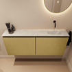 MONDIAZ TURE-DLUX Meuble toilette - 120cm - Oro - EDEN - vasque Opalo - position droite - sans trou de robinet SW1104499