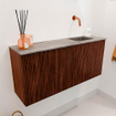 Mondiaz JOYA-DLUX 90cm toiletmeubel - kleur Ruby - Wastafel FAYE positie Rechts Zonder kraangat kleur Oza. SW1425511