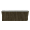Mondiaz JOYA-DLUX 111.6cm toiletmeubel - ronding rechts kleur Shadow - Wastafel FAYE positie Links Zonder kraangat kleur Opalo. SW1422952