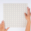 La Mosaic Factory London carreau mosaïque - 30x30cm - carrelage mural et de sol - Carré - Porcelaine Blanc Mat SW104831
