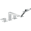 Hansgrohe Metropol 4-trous ensemble mitigeur de bord de baignoire avec poignées en barre chrome SW99981