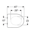 Geberit Renova closetzitting met deksel met softclose met quickrelease wit SW418323