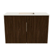 Mondiaz JOYA-DLUX 60cm meuble de salle de bains - couleur Walnut - Vasque FAYE position Milieu 1 trou de robinet couleur Meli. SW1424393