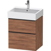 Duravit D-neo Meuble sous vasque 58.4x44.2x62.5cm 2 tiroirs Noyer mat SW641177