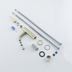 Fortifura Calvi Slim Wastafelkraan - 17.4cm - opbouw - Geborsteld Messing PVD (Goud) OUTLETSTORE STORE43513
