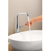 GROHE Essence New Robinet lavabo rehaussé 1 trou XL size avec bec haut et tournant et corps lisse EcoJoy cartouche 28mm chrome 0442578