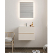 Mondiaz VICA ensemble de meuble de salle de bain - 60cm - meuble sous-vasque lin - 2 tiroirs - lavabo nuage milieu - 1 trou de robinet - version XL 60cm haut SW1090454