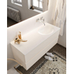 Mondiaz VICA ensemble de meuble de salle de bain - 120cm - meuble sous lavabo lin - 2 tiroirs - lavabo lune droite - sans trou de robinet XL version 60cm de haut SW1090439