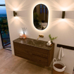 Mondiaz CIRO-DLUX Ensemble de meubles de salle de bains - 120x45x50cm - lavabo solid surface Lava - 1 vasque à droite - sans trous de robinet - 2 tiroirs - Dusk SW1533033